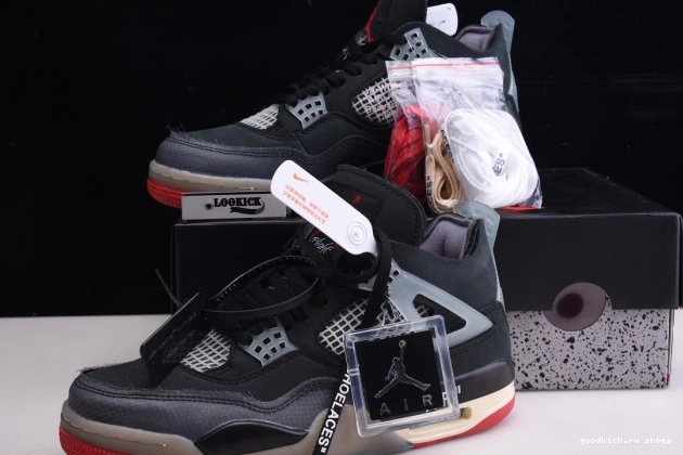 Rep x Off White Bred CV9388-001 4 Retro Air Jordan 0810